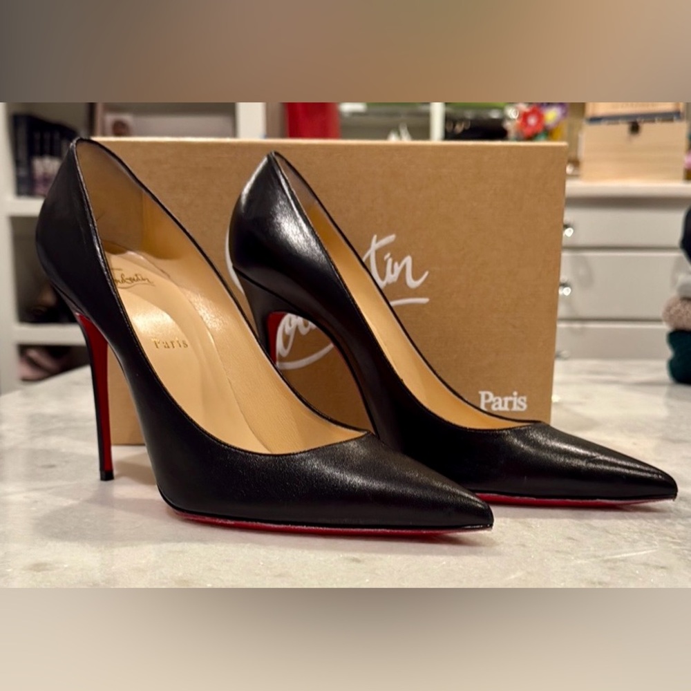 Christian Louboutin Black Leather Pumps - AUTHENTIC
